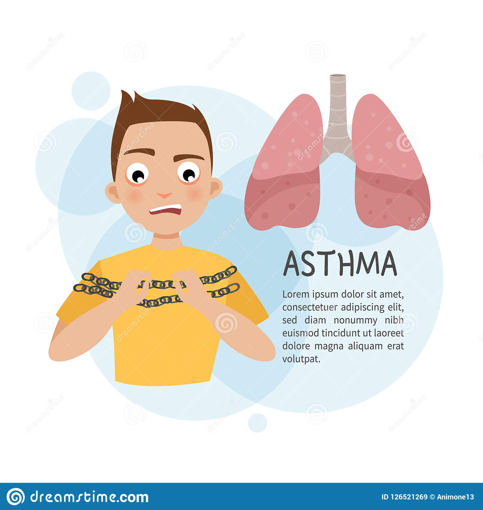 Asthma infographic stock illustration. Illustration of asthmatic ...