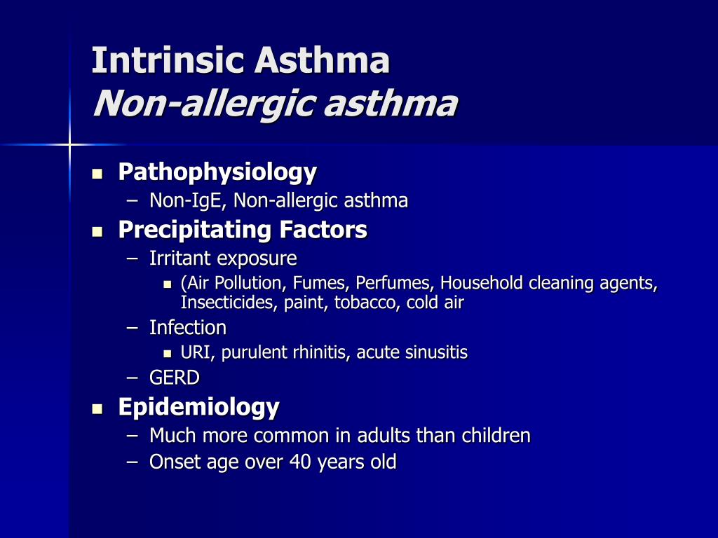 Non Allergic Asthma Pathophysiology