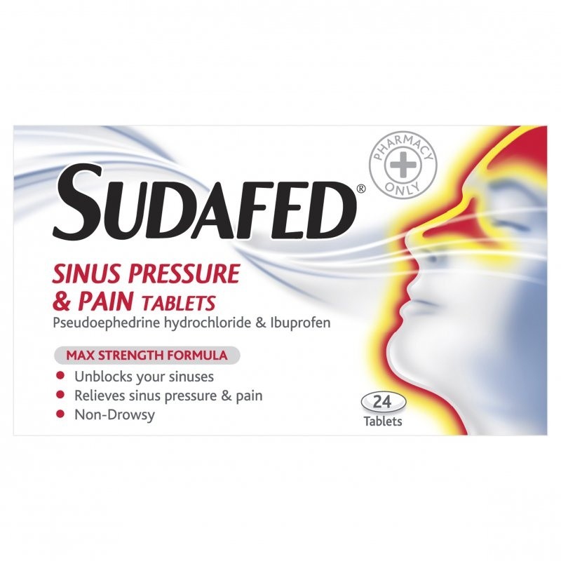 Sudafed Sinus Pressure and Pain Tablets 24